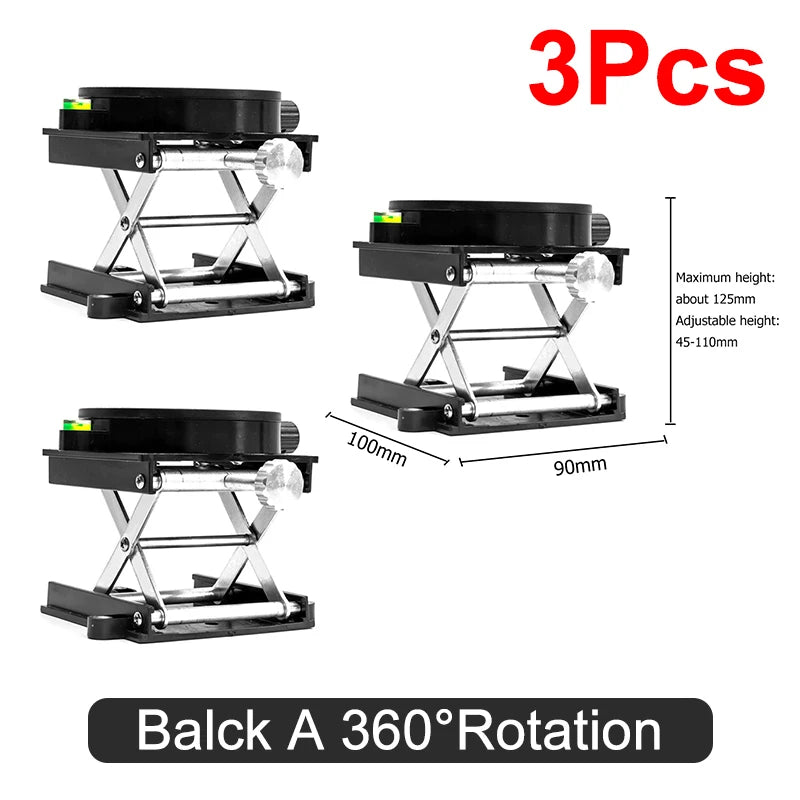 Aluminium Alloy Laser Support Base Lifting Platform 360 Degree Rotation Table Lifting Stand Platform Automatic Leveling Bracket