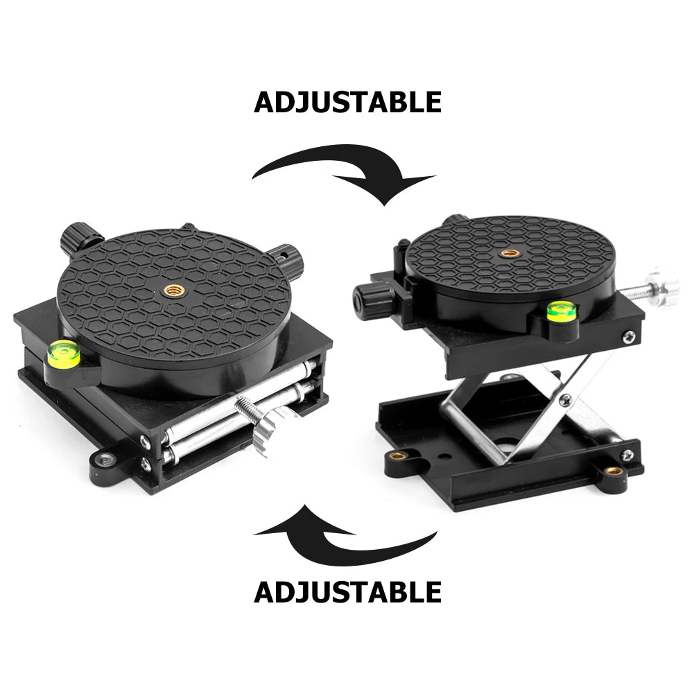 Aluminium Alloy Laser Support Base Lifting Platform 360 Degree Rotation Table Lifting Stand Platform Automatic Leveling Bracket