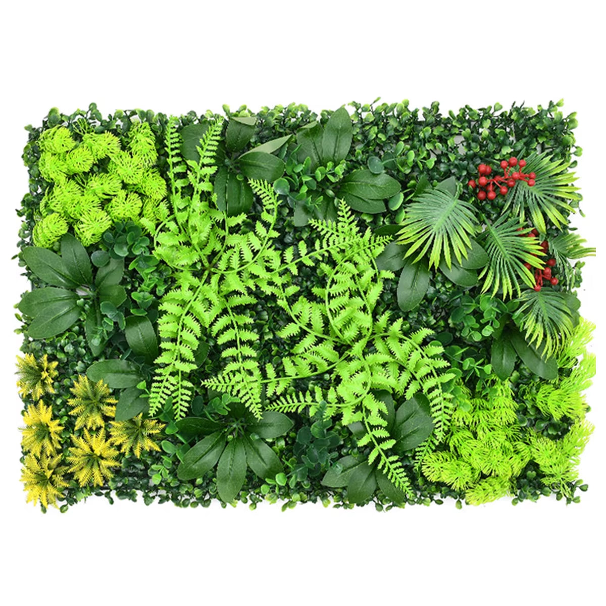 Artificial Plant Wall Reusable Plastic Hanging Grass Backdrop Wall Panel Fake Green Plant Hanging Fencing Decor for Home Garden