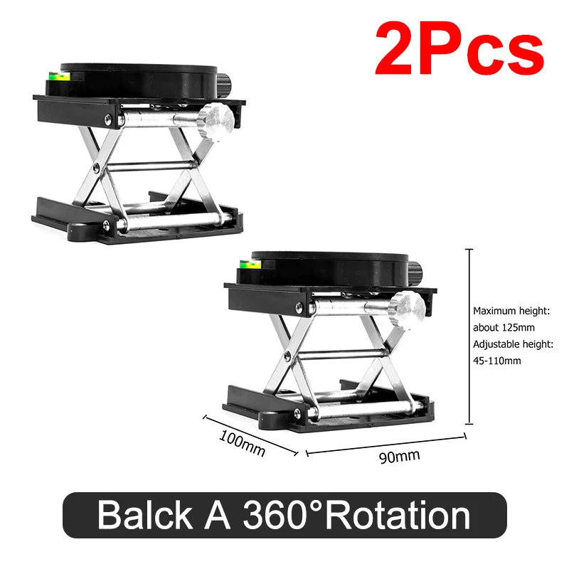 Aluminium Alloy Laser Support Base Lifting Platform 360 Degree Rotation Table Lifting Stand Platform Automatic Leveling Bracket