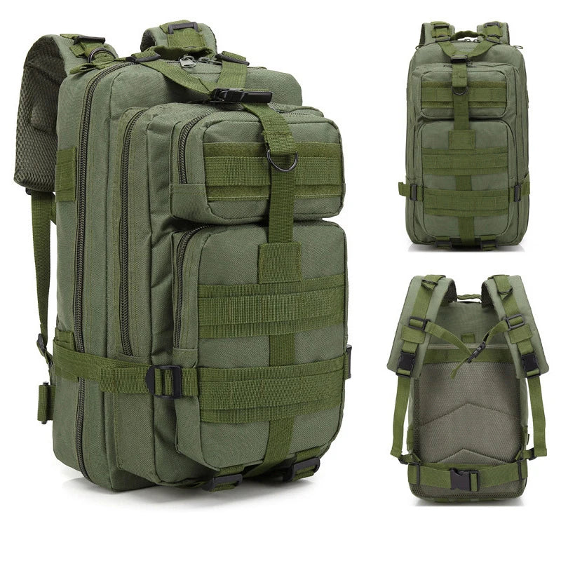 Tactical Camouflage Backpack for Outdoor Activities - Ideal for Climbing, Hunting, Fishing, and Hiking - Durable Nylon 3P Pack