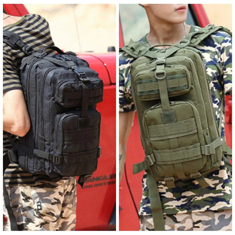 Tactical Camouflage Backpack for Outdoor Activities - Ideal for Climbing, Hunting, Fishing, and Hiking - Durable Nylon 3P Pack