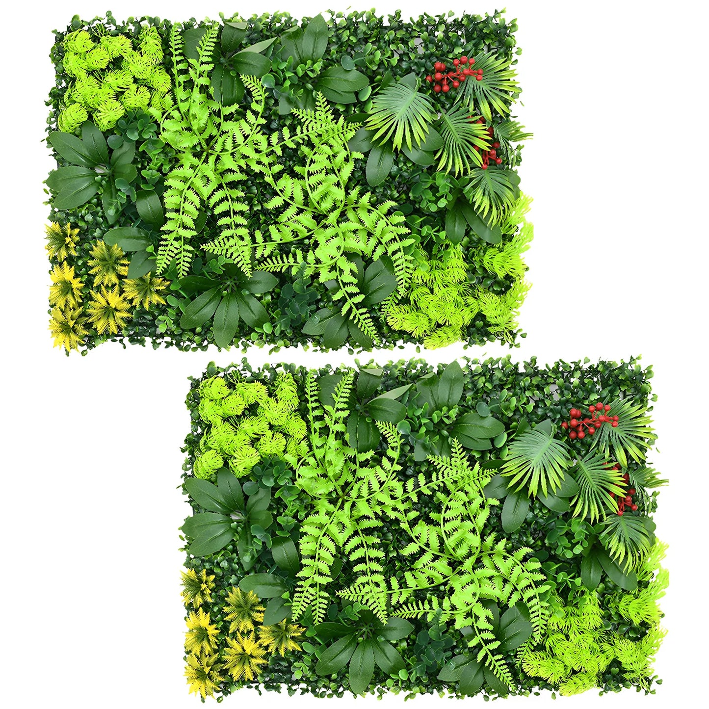 Artificial Plant Wall Reusable Plastic Hanging Grass Backdrop Wall Panel Fake Green Plant Hanging Fencing Decor for Home Garden