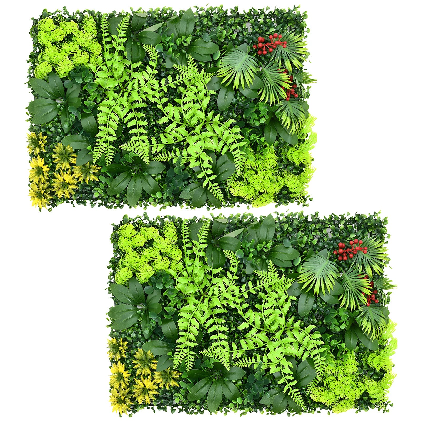 Artificial Plant Wall Reusable Plastic Hanging Grass Backdrop Wall Panel Fake Green Plant Hanging Fencing Decor for Home Garden