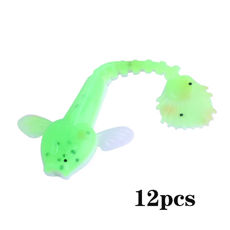 12Pcs Soft Fishing Lure 9Cm Artificial Soft Bait with Life-Like Swimming Actions for Sea River Fishing