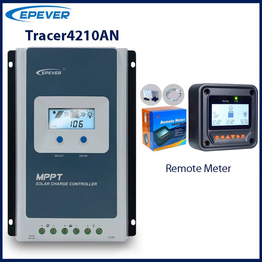 40A MPPT Solar Charge Controller 12V/24V Battery Voltage Max Solar Panel 100V  Regulator with LCD Data Remote Monitor