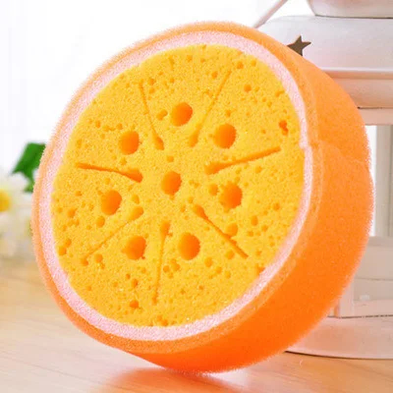 Thickened Sponge Dishwashing Wipe in Fruit Shape - Kitchen Cleaning Tool for Pots and Dishes