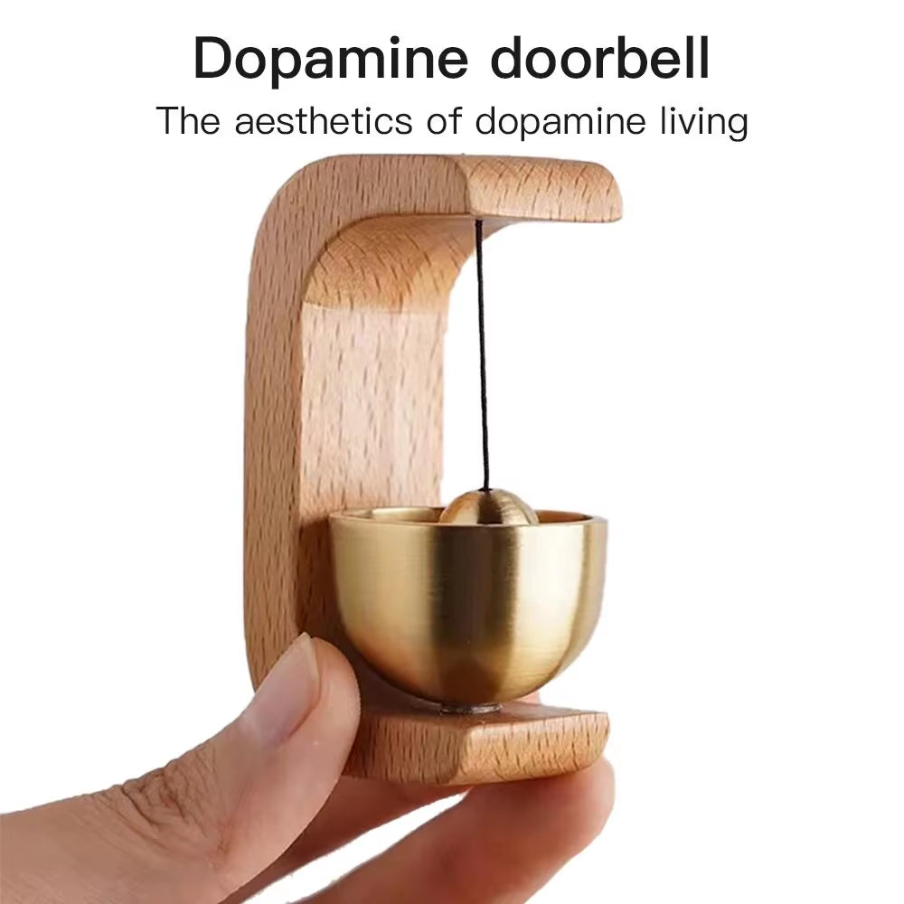 Dopamine Wind-Bell Magnetic Inhalation Home Wind-Bell Beech Car into the Door to Remind the Bell Copper Bell Walnut Copper Ornam Under 15