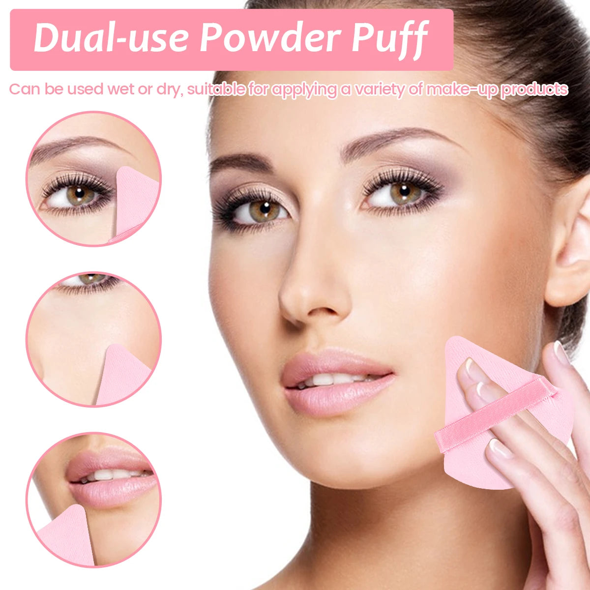 27-Piece Professional Makeup Tools Kit with 20 Foundation, Contour, and Blush Brushes, Triangle Powder Puff, Makeup Remover Puff, and Travel Bag