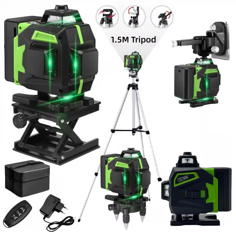 16 Lines Laser Level Green Line Selfleveling 360 Horizontal and Vertical Professional Building Mini Laser Level