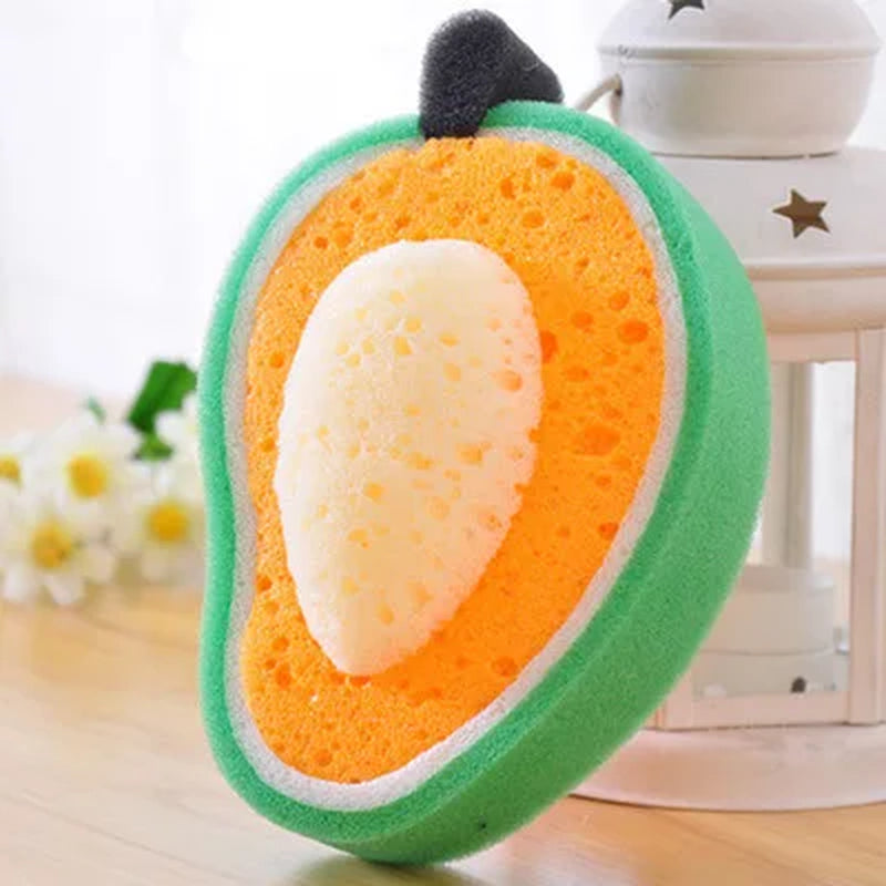 Thickened Sponge Dishwashing Wipe in Fruit Shape - Kitchen Cleaning Tool for Pots and Dishes