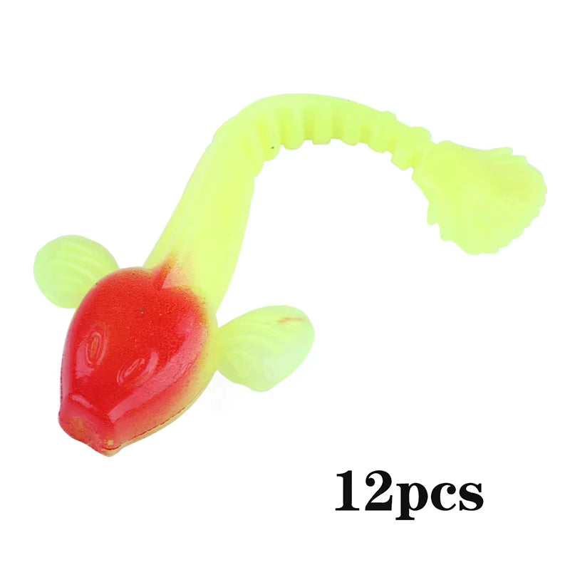 12Pcs Soft Fishing Lure 9Cm Artificial Soft Bait with Life-Like Swimming Actions for Sea River Fishing