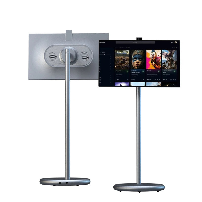 Factory Oem Android13 Movable Mini Tv Portable Adjustable Screen Android Smart Tv 27 Inch 6+128Gb Indoor Television Smart Tv