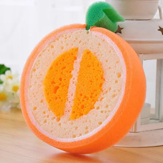 Thickened Sponge Dishwashing Wipe in Fruit Shape - Kitchen Cleaning Tool for Pots and Dishes