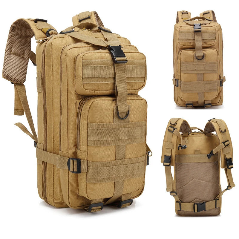 Tactical Camouflage Backpack for Outdoor Activities - Ideal for Climbing, Hunting, Fishing, and Hiking - Durable Nylon 3P Pack