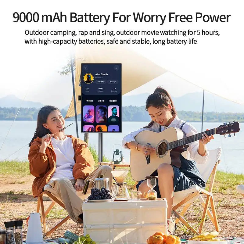 Factory Oem Android13 Movable Mini Tv Portable Adjustable Screen Android Smart Tv 27 Inch 6+128Gb Indoor Television Smart Tv