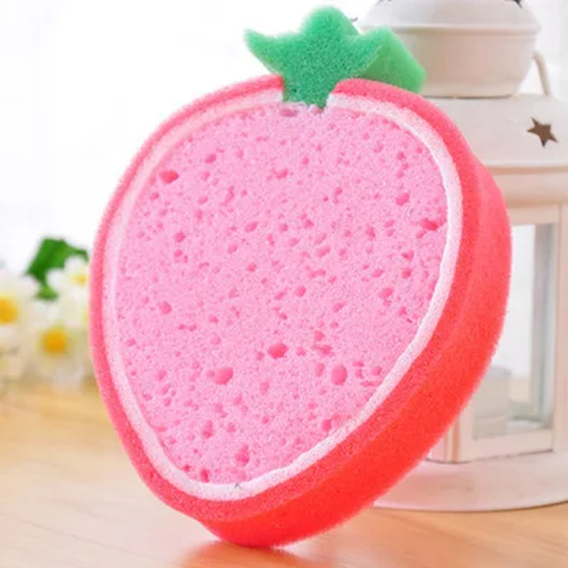 Thickened Sponge Dishwashing Wipe in Fruit Shape - Kitchen Cleaning Tool for Pots and Dishes