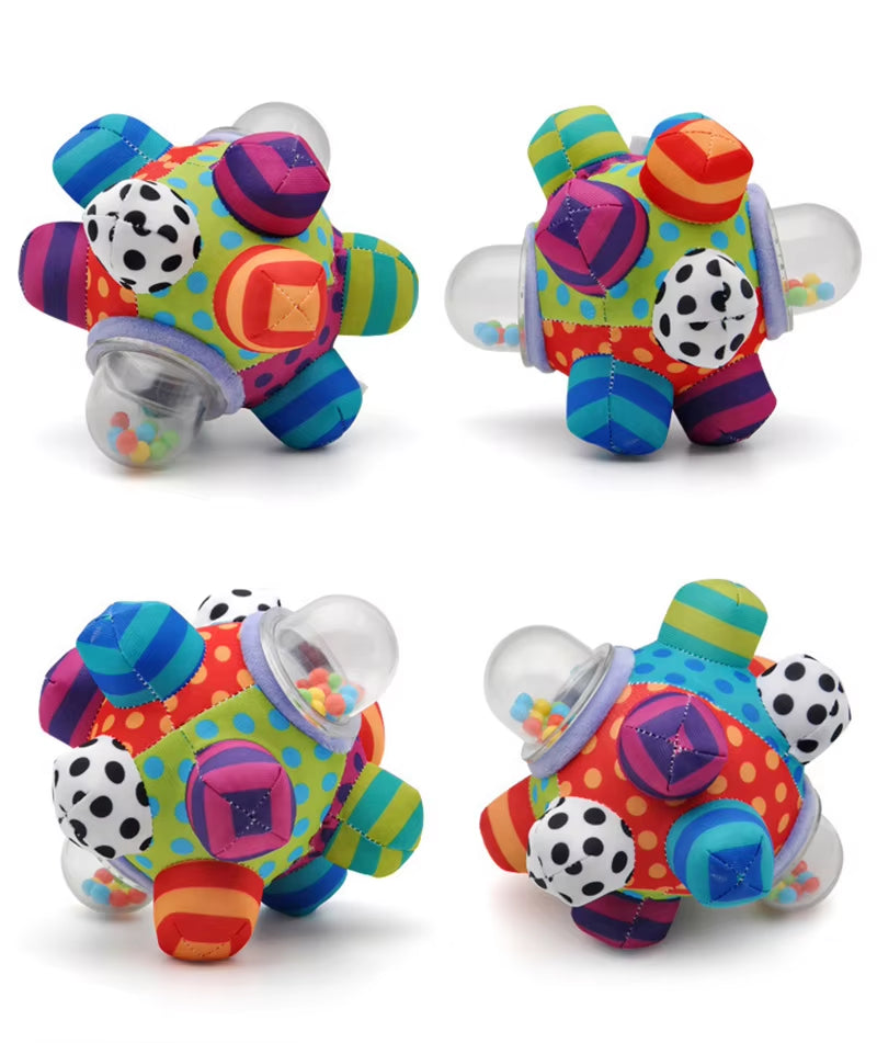 Baby Toy Fun Little Loud Bell Baby Ball Rattles Toy Develop Baby Intelligence Grasping Toy Hand Bell Rattle Toys for Baby Infant
