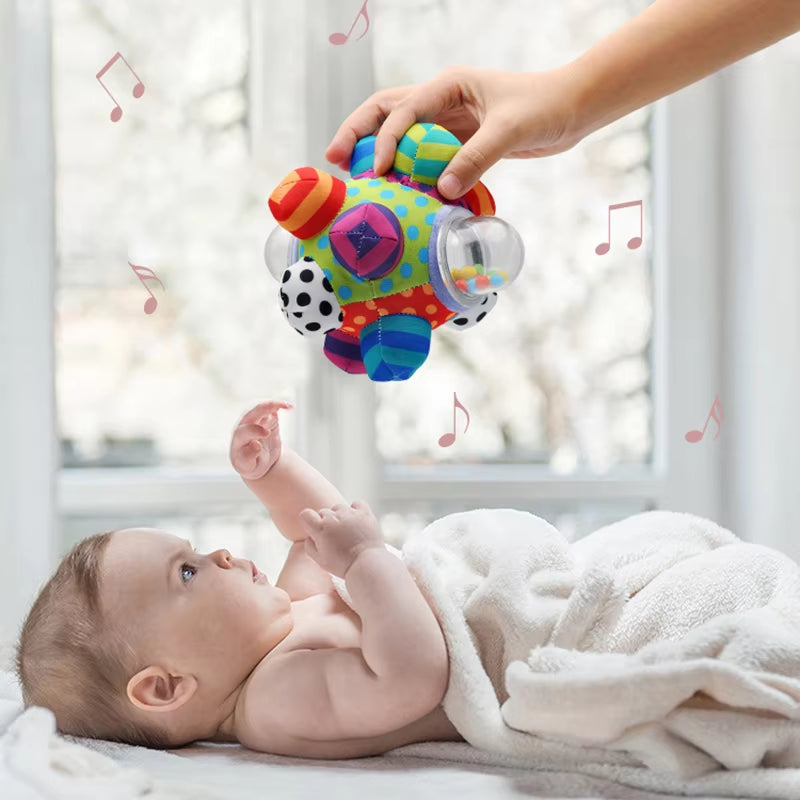 Baby Toy Fun Little Loud Bell Baby Ball Rattles Toy Develop Baby Intelligence Grasping Toy Hand Bell Rattle Toys for Baby Infant